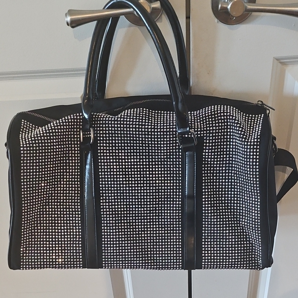 Stylish Rhinestone Black Bag